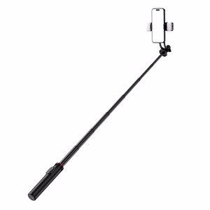 Selfipulk WC12YDS 1.3m alumiiniumisulamist teleskoopstatiiv kahe lambiga ja telefonihoidikuga - must