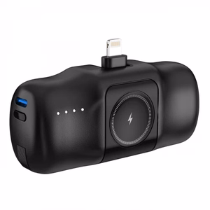 Akupank Wozinsky WF16-YLS must (juhtmevaba laadimine 15W) + integreeritud Type-C ühendus