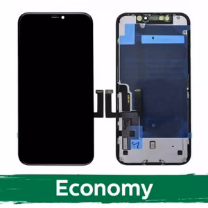 LCD Ekraan Ühildub iPhone 11 Must (INCELL koos metal plate / Economy)