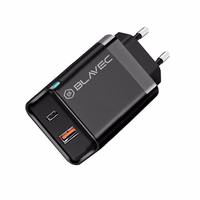 Blavec Wall laadija BC-5 GaN - USB + Type C - PD QC 45W 3A (TCBC5G-UCB453A) must