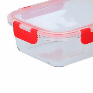 Alpina kaanega klaasist toidukarp, 21x16x6 cm, 1 L