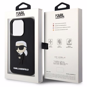 Karl Lagerfeld KLHCP14L3DRKINK iPhone 14 Pro 6.1" must/must hardcase Rubber Ikonik 3D