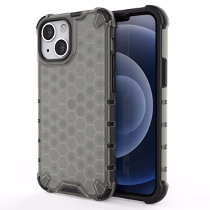 Honeycomb Case броневой чехол с TPU бампером для iPhone 13 mini чёрный