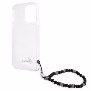 Guess GUHCP13XKPSBK iPhone 13 Pro Max 6.7" прозрачный жёсткий чехол Black Pearl