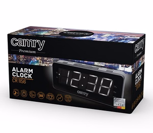 Camry CR 1156 – äratusega kellraadio, valge/must