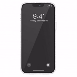 Adidas OR kaitsev läbipaistev ümbris Glitter iPhone 13 Pro Max'ile - läbipaistev hõbedane