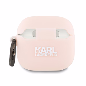 Karl Lagerfeld Silicone Choupette Head 3D Ümbris jaoks AirPods 4 - roosa