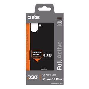 SBS Full Active D3O Чехол для iPhone 16 Plus - чёрный