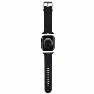 Karl Lagerfeld 3D Rubber Karl ja Choupette Heads rihm must Apple Watch 42/44/45/49mm jaoks