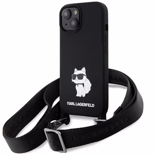 Karl Lagerfeld KLHCP15SSCBSCNK iPhone 15 6.1" hardcase must/must Crossbody Silicone Choupette
