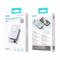 BWOO ultra-slim aluminium magnetic akupank P76 PD 20W 10000 mAh with digital display and USB-C port must
