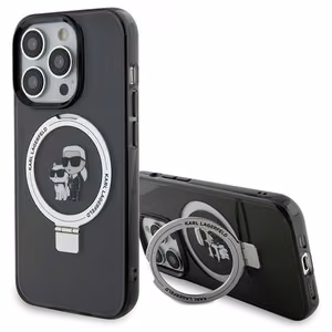 Karl Lagerfeld KLHMP15LHMRSKCK iPhone 15 Pro 6.1" must/must hardcase Ring Stand Karl&Choupette MagSafe