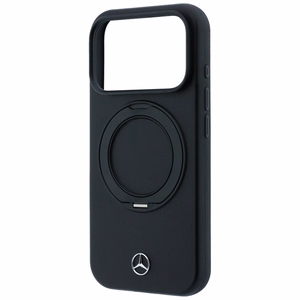 Mercedes MagSafe nahast ümbris rõngasalusega mudelitele iPhone 18 Pro / 17 Pro, must