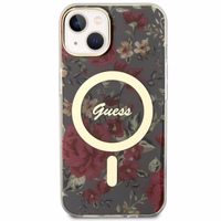 Guess GUHMP14MHCFWSA iPhone 14 Plus 6.7" roheline/khaki hardcase Flower MagSafe