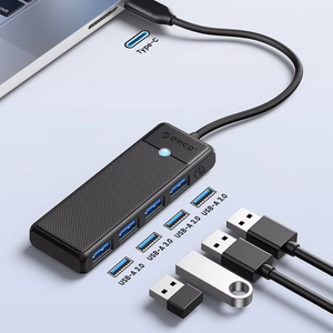 Orico PAPW4A-C3 USB Hub 4-port 4x USB-A 3.0 0.15 m - black