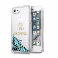 Guess GUHCP7GLUQBL iPhone 6/7/8 /SE 2020 / SE 2022 sinine/sinine kõva ümbris Liquid Glitter Party