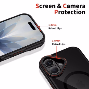 Tech-Protect MagHybrid MagSafe Ümbris jaoks iPhone 17 - Must and Punane