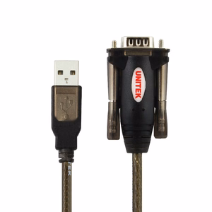 UNITEK Y-105A jadakaabel Must 1,5 m USB Type-A DB-9