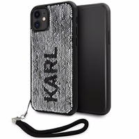 Karl Lagerfeld KLHCN61PSQRKS iPhone 11 / Xr 6.1" hõbedane/hõbedane hardcase Sequins Cord