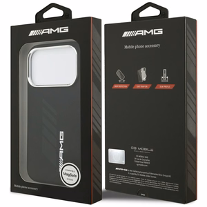 AMG Silicone Oversize Rhombs MagSafe Ümbris jaoks iPhone 17 Pro - must