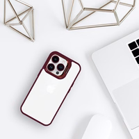 Tel Protect Kickstand Ümbris + camera glass (lens) jaoks Iphone 11 Pro Max burgundia