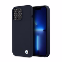 BMW Silikoonist allkirjastatud ümbris iPhone 13 Pro Max 6.7" jaoks - tumesinine