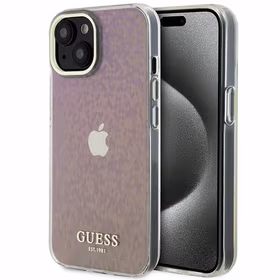 Guess GUHCP15SHDECMP iPhone 15 6.1" roosa/roosa hardcase IML Faceted Mirror Disco Iridescent