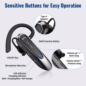 Blavec Bluetooth Headset Adventure 5 Multipoint (BHAD5-B) black