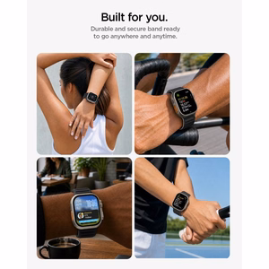 Spigen Athlex Air M rihm Apple Watch 44 / 45 / 46 / 49 mm jaoks, must ja hall