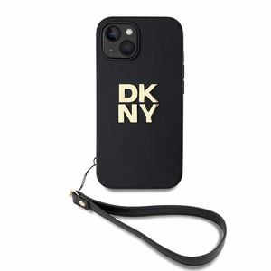 DKNY Wrist Strap Stock Logo iPhone 15 Plus Ümbris - Must