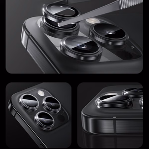 Benks Tempered glass Glass Warrior Lens Protector on camera jaoks Iphone 16 Pro/16 Pro Max (lens 3 pieces) hõbedane