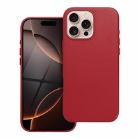 LEATHER MAG COVER ümbris jaoks IPHONE 16 Pro Max punane