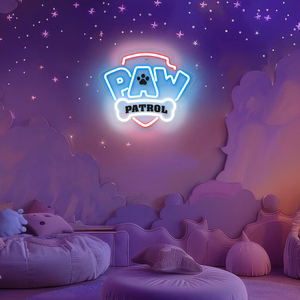 Riputatav Paw Patrol LED-neoonvalgusti pleksiklaasil – logo OW-130146