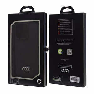 Audi Silicone Чехол iPhone 16 Pro 6.3" чёрный/чёрный жёсткий чехол AU-LSRIP16P-Q3/D1-BK