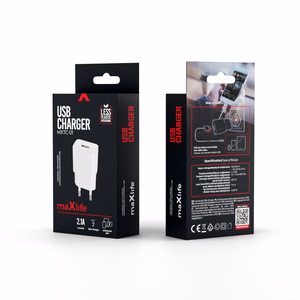 Maxlife MXTC-01 laadija 1x USB 2.1A valge