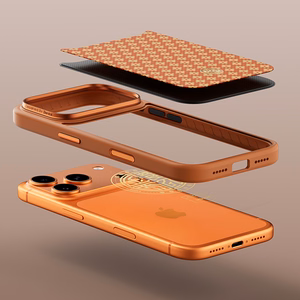 Benks Magnetic Armor Pro Armor Grid Kevlar чехол с металлической рамкой 600D (C.K.FL.AP.GD.F070) для Iphone 17 Pro Max, оранжевый