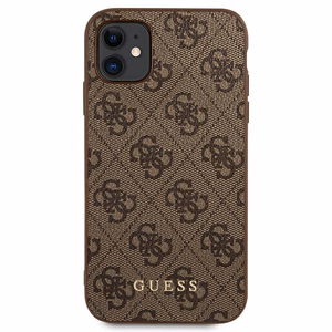 Guess 4G Metal kuldne Logo Ümbris jaoks iPhone 11 / Xr 6.1" - Brown