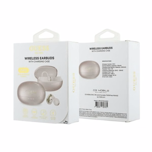 Juhtmevabad kõrvaklapid OWS Guess Metalic Finish Electropated Parts Classic Logo, roosad