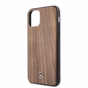 Mercedes Wood Line pähklipuust ümbris iPhone 11 Pro Max'ile - pruun
