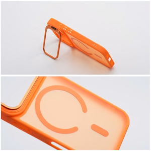 Case for iPhone 17 Pro / 18 Pro Forcell F-Protect Shadow Stand Premium compatible with MagSafe orange