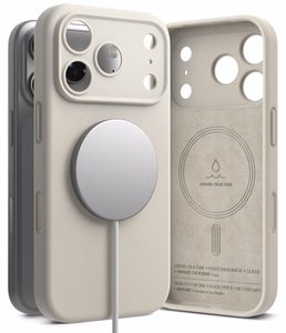 Ringke MagSafe silikoonist ümbris seadmele iPhone 18 Pro – beež