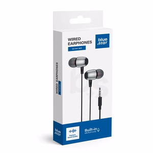 Wire earbuds Jack 3,5 mm sinine Star M09 1,2 m must