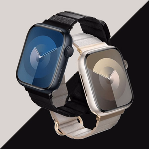 Crong Eclipse magnetiline kunstnahast rihm Apple Watch 44 / 45 / 46 / 49 mm kellale, must