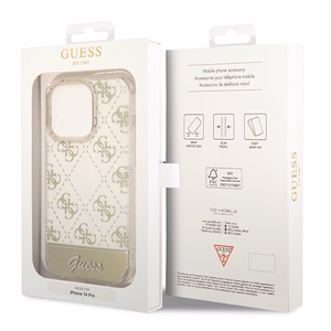 Guess GUHCP14LHG4MHG iPhone 14 Pro 6.1 "kuldne / kuldne hardcase 4G Pattern Script