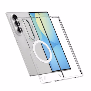 Spigen AirSkin MagFit ümbris mudelile Samsung Galaxy Z Fold 8 Ultra – läbipaistev ja valge
