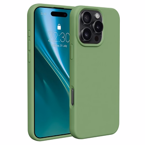 Etteri Силиконовый чехол для iPhone 16 Pro 6,3" светло-зелёный