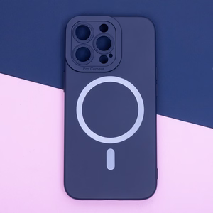 Silicon Mag ümbris jaoks iPhone 15 Plus 6,7" dark sinine