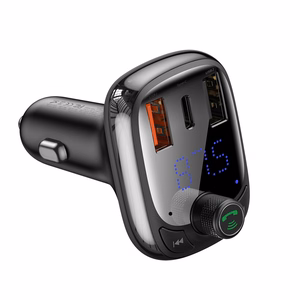 Baseus transmiter FM T Shaped S-13 Bluetooth MP3 car laadija must
