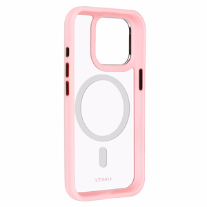 Liavec Hybrid Magsafe Clear Ümbris jaoks Iphone 15 Pro Max light roosa
