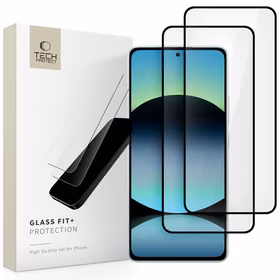 Tech-Protect Glass Fit +2-Pack Karastatud klaas jaoks Xiaomi Redmi Note 14 4G / 5G - must